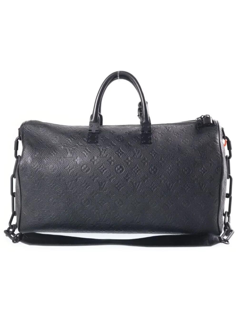 Louis Vuitton Keepall Bandouliere 50 Taurillon Leather Boston Bag Black